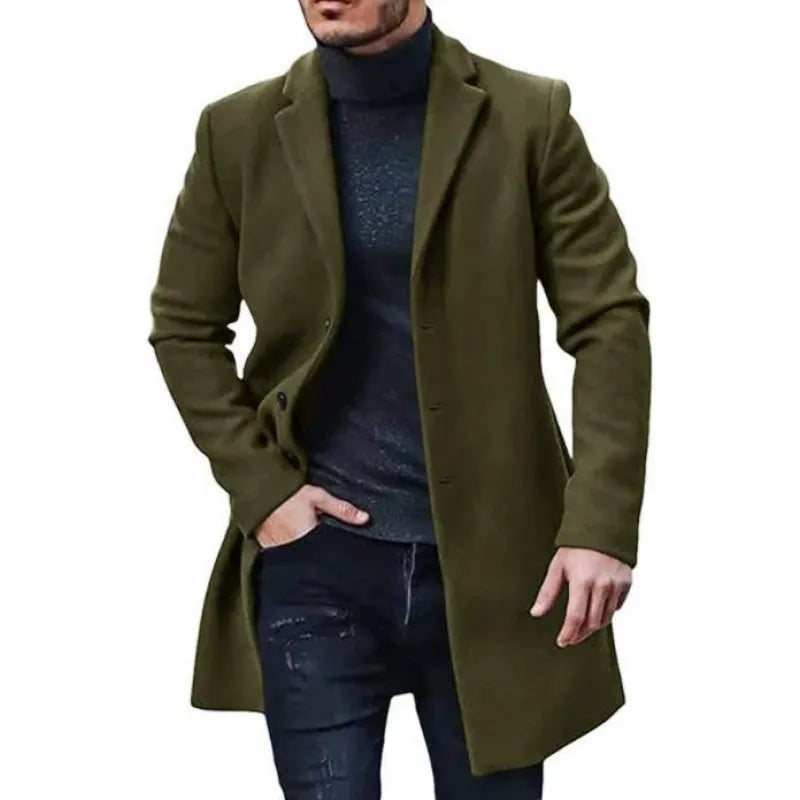 Andres - Elegante trenchcoat de media longitud para hombre