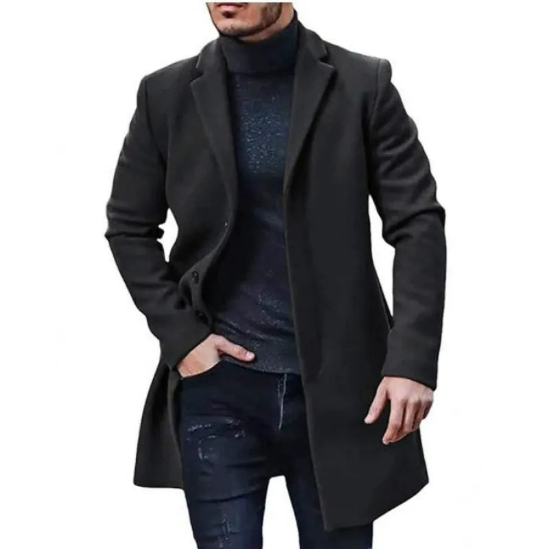 Andres - Elegante trenchcoat de media longitud para hombre