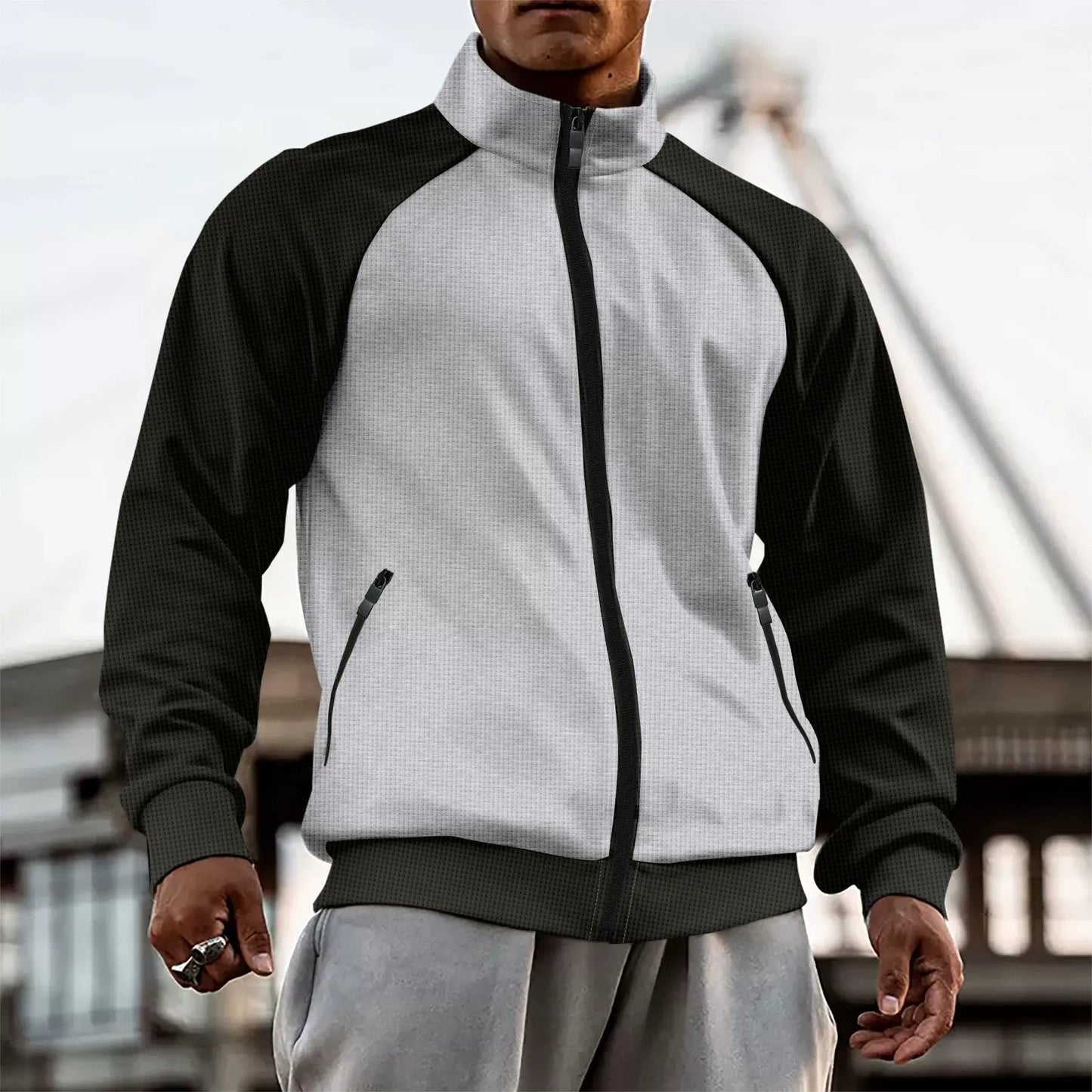 Carlos - Chaqueta casual con cremallera y cuello alto