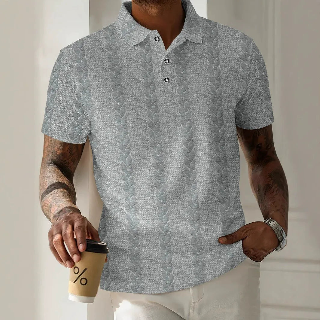Eleazar - Polo casual y elegante de jacquard para hombre