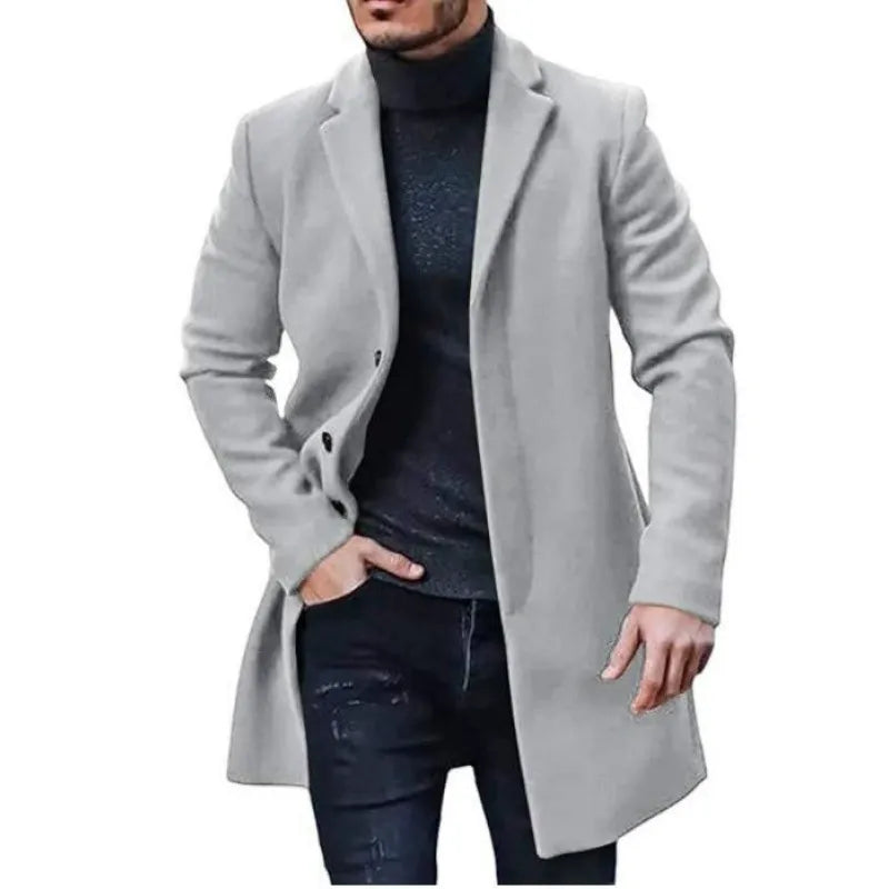 Andres - Elegante trenchcoat de media longitud para hombre