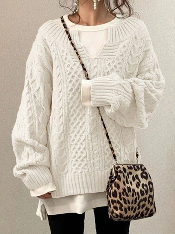 Quincie - Elegante suéter oversize abrigado