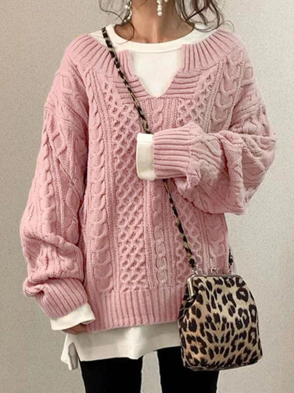Quincie - Elegante suéter oversize abrigado