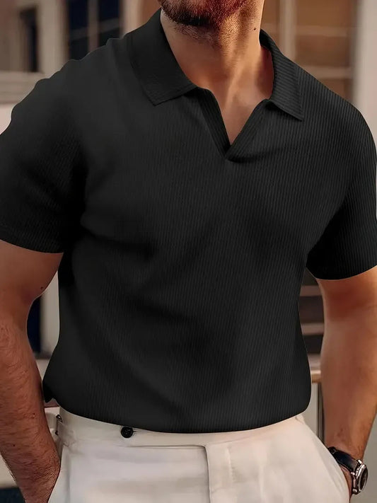 Brice - Polo casual Slim Fit de punto waffle para hombre