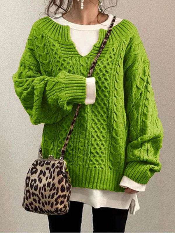 Quincie - Elegante suéter oversize abrigado