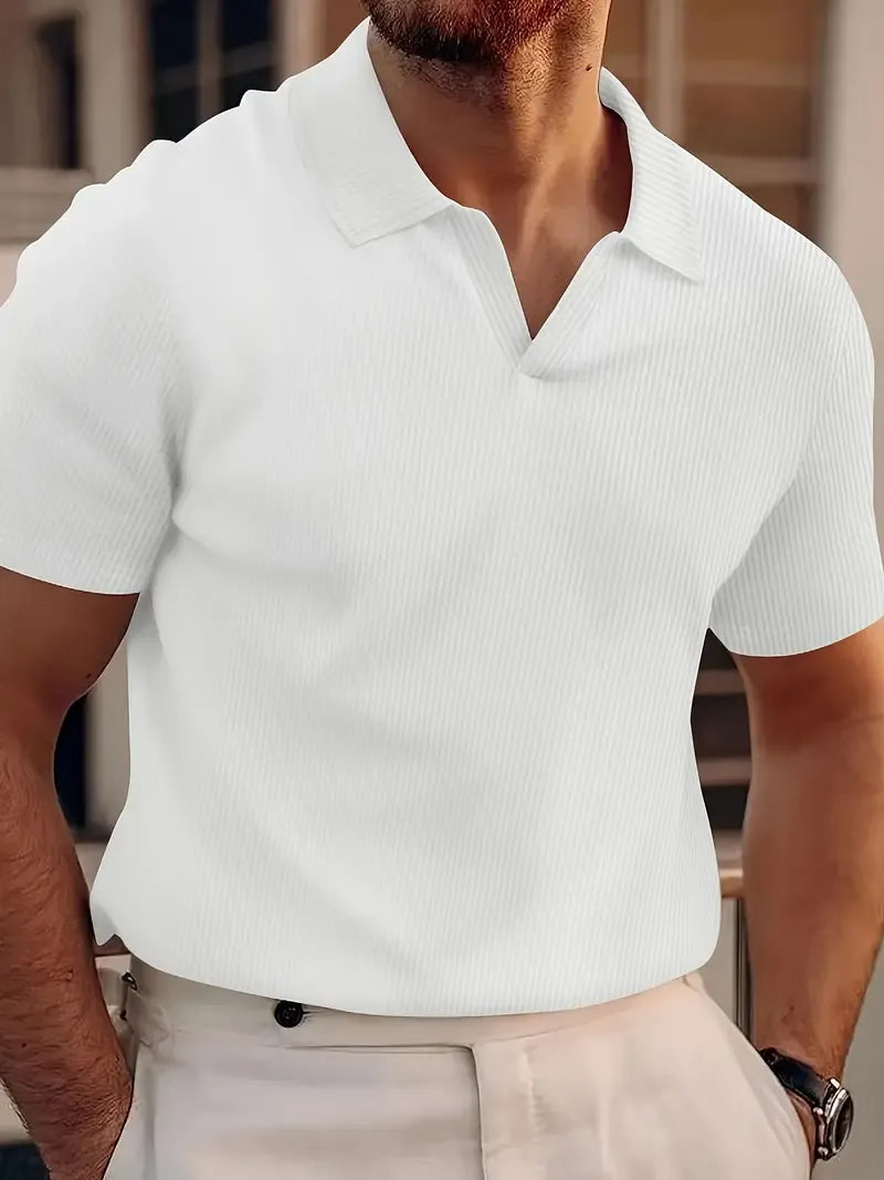 Brice - Polo casual Slim Fit de punto waffle para hombre