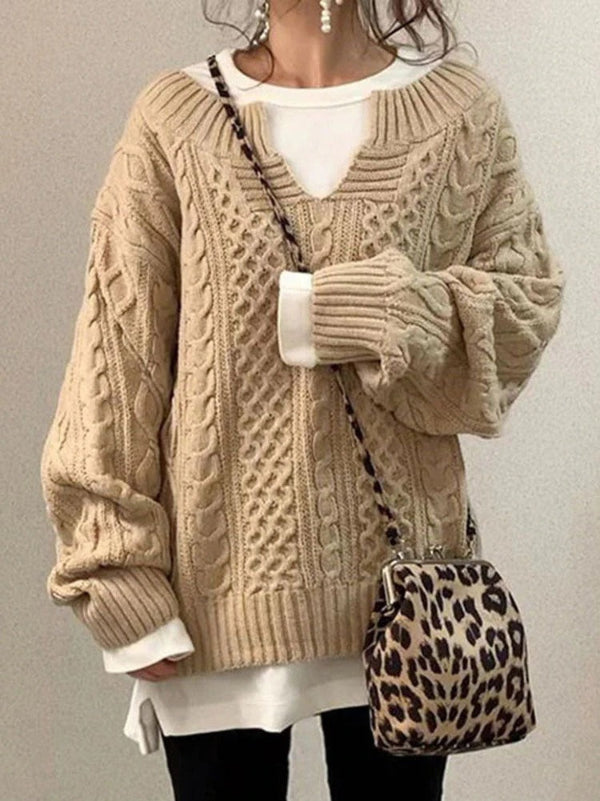 Quincie - Elegante suéter oversize abrigado