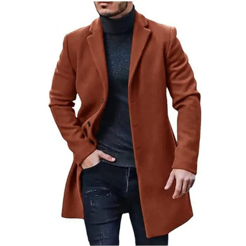 Andres - Elegante trenchcoat de media longitud para hombre