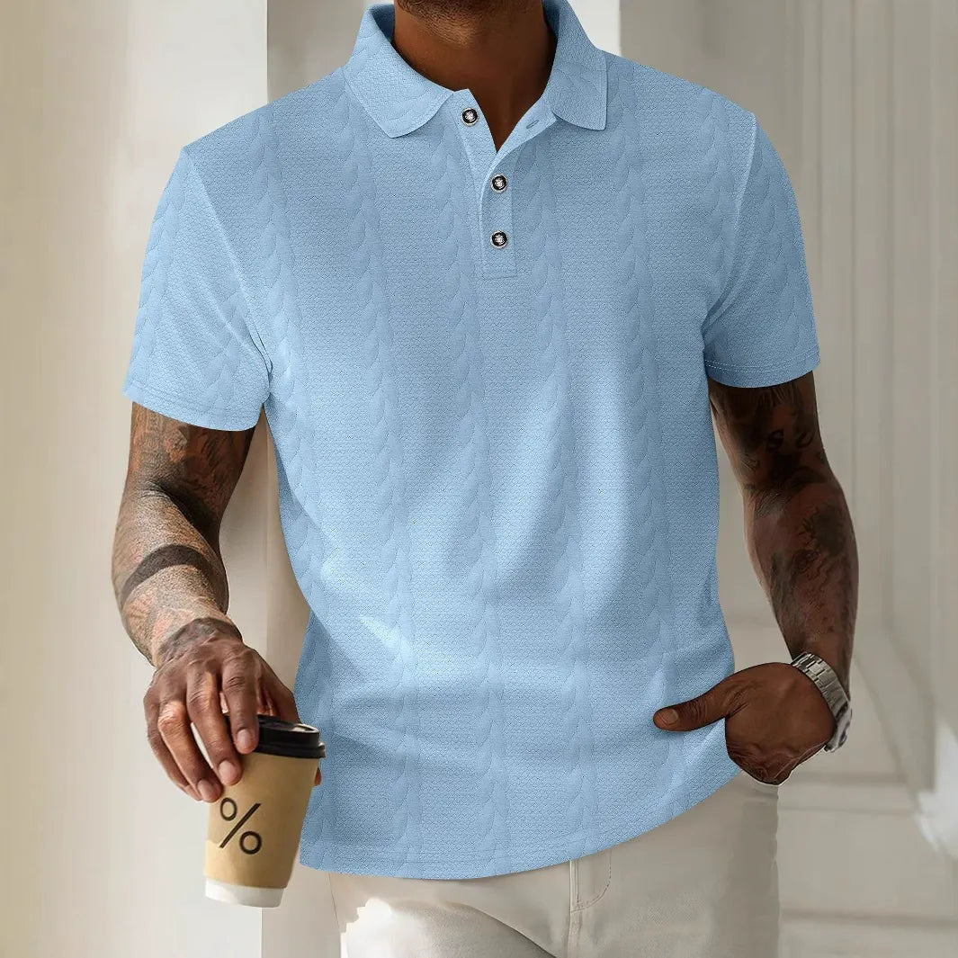 Eleazar - Polo casual y elegante de jacquard para hombre