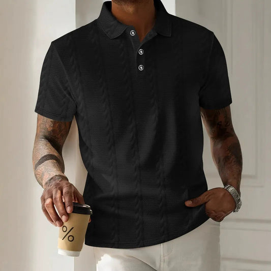 Eleazar - Polo casual y elegante de jacquard para hombre