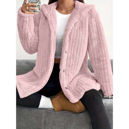 Lakisha - Elegante chaqueta holgada con capucha y forro polar