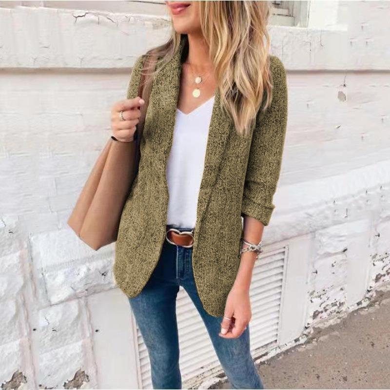 Venna - Blazer informal de corte ajustado