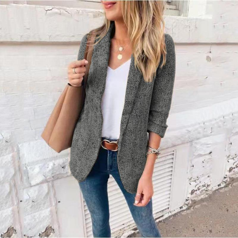 Venna - Blazer informal de corte ajustado