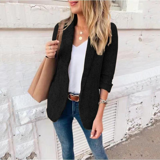 Venna - Blazer informal de corte ajustado