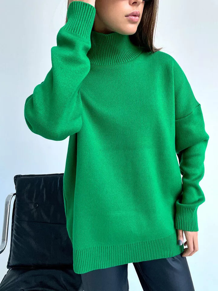 Olga – Jersey holgado oversize de cuello alto