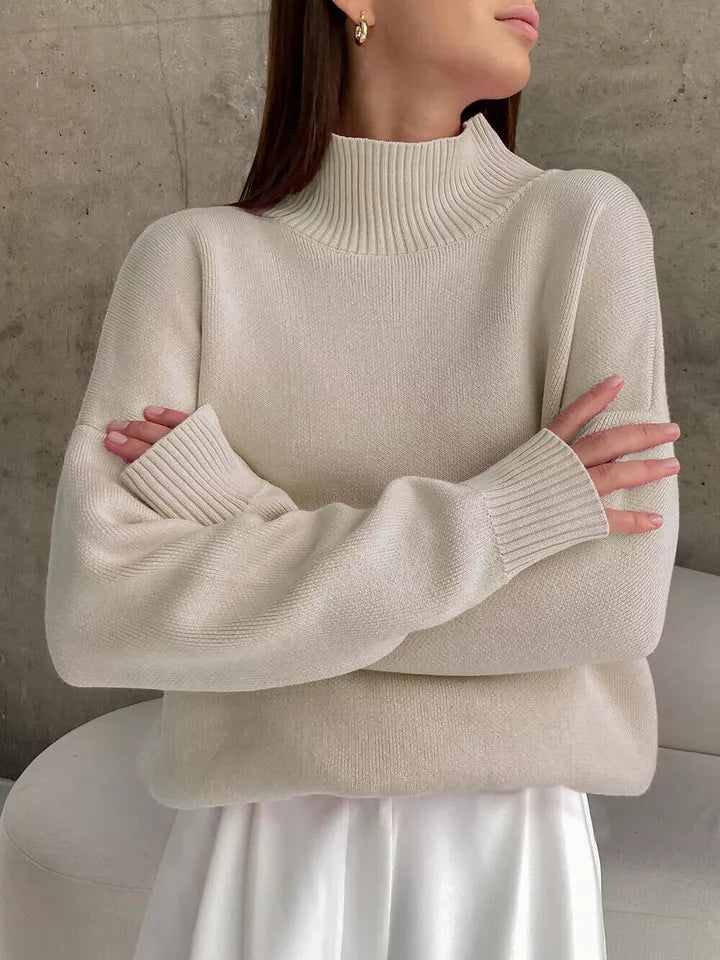 Olga – Jersey holgado oversize de cuello alto
