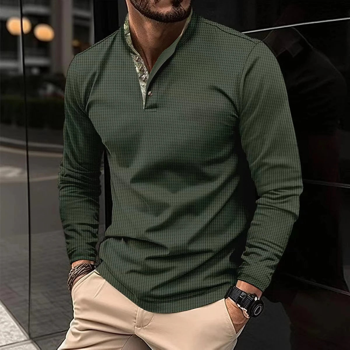 Marcelo - Camisa casual cómoda de manga larga