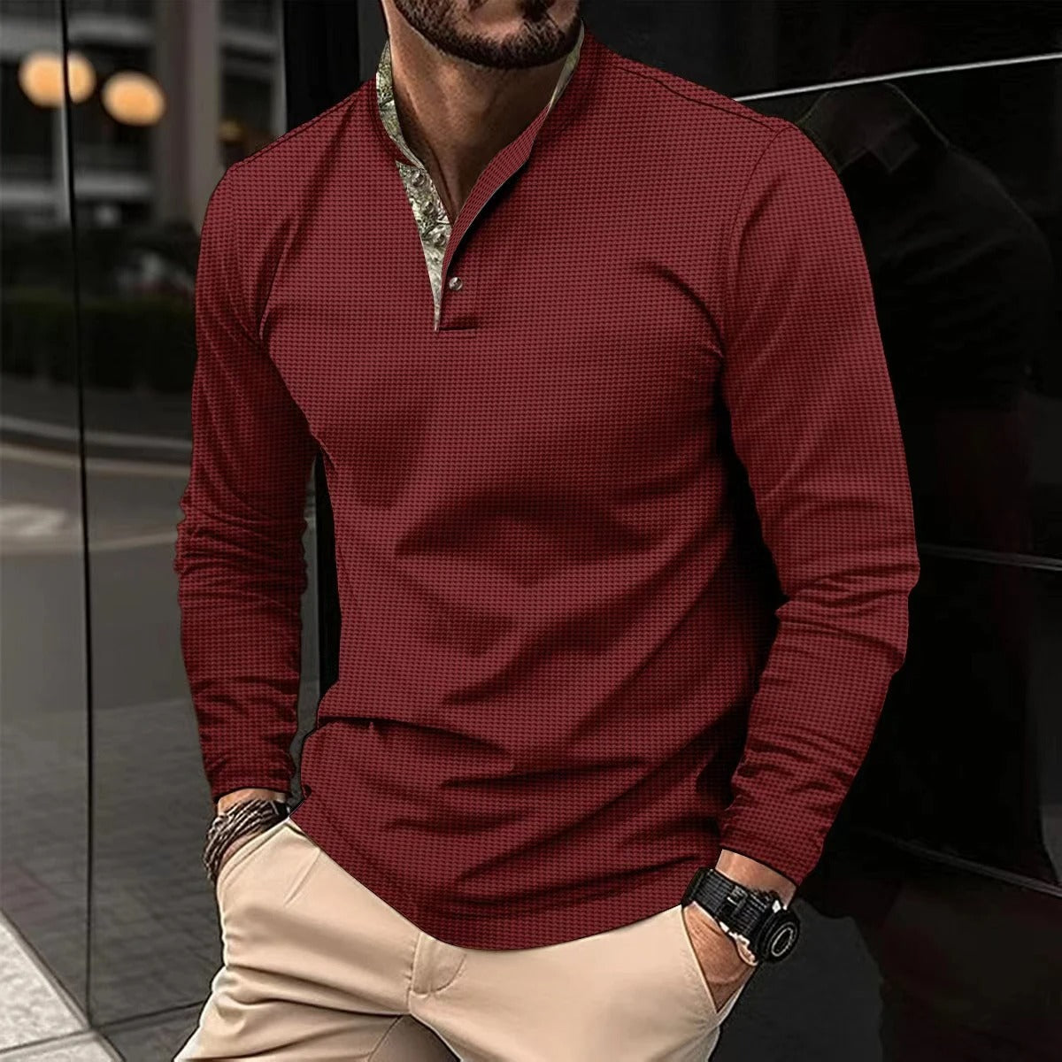 Marcelo - Camisa casual cómoda de manga larga