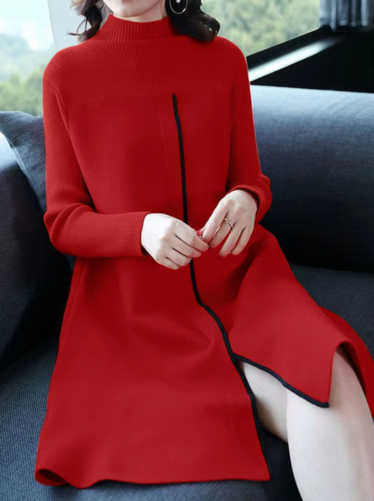 Bambi – Vestido vintage de punto con cuello alto
