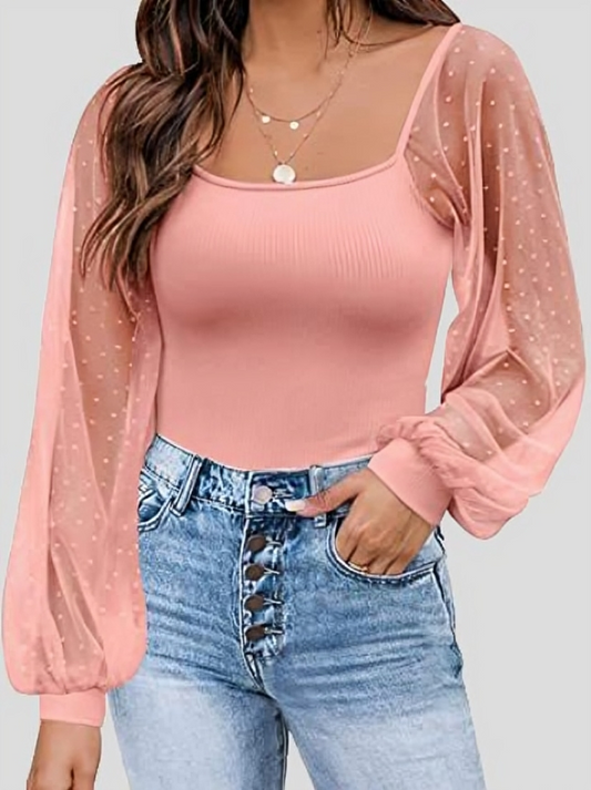 Sasha - Blusa chic de manga farol