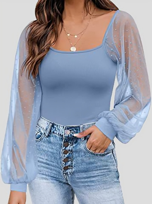 Sasha - Blusa chic de manga farol
