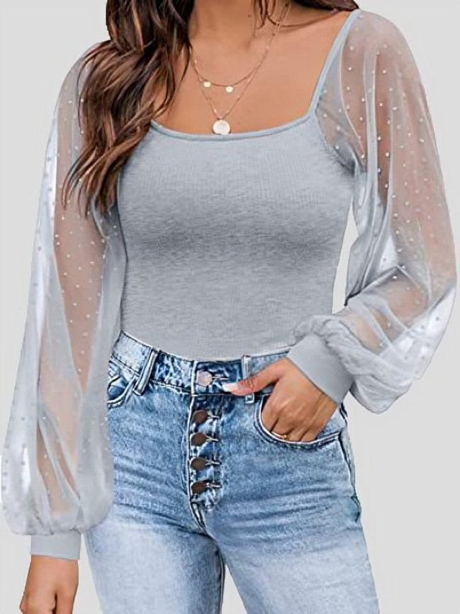 Sasha - Blusa chic de manga farol