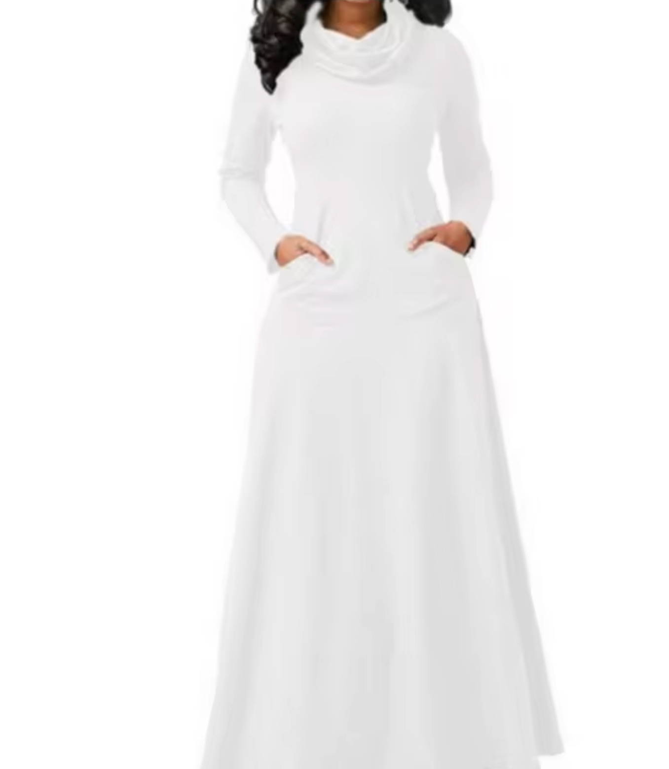 Solana – Vestido largo elegante con escote vuelto
